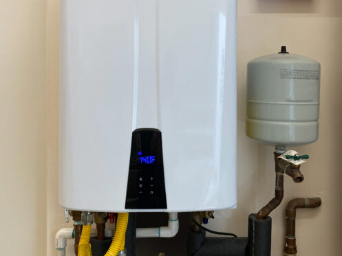 A tankless water heater in Belchertown, MA